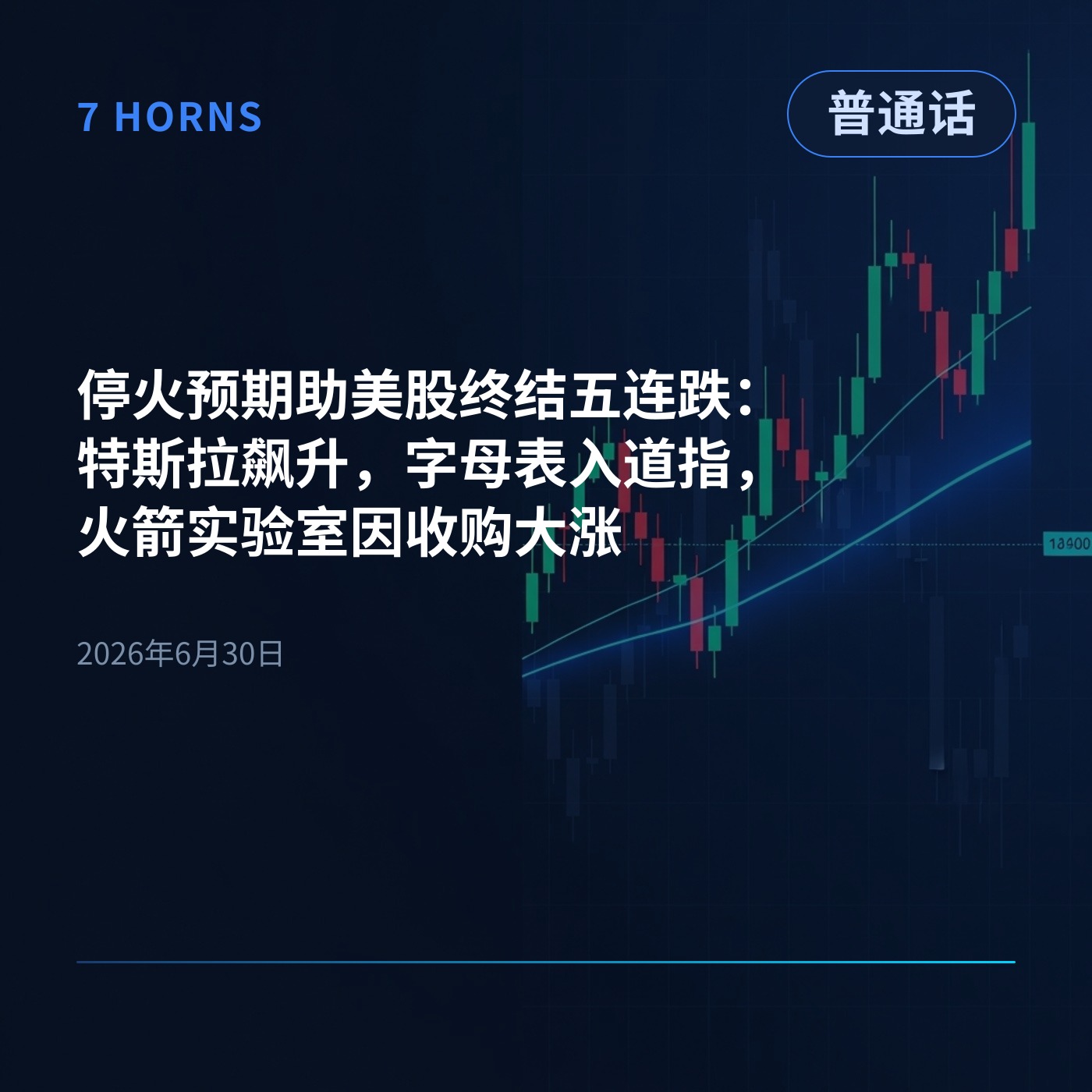 停火预期助美股终结五连跌：特斯拉飙升，字母表入道指，火箭实验室因收购大涨 episode artwork