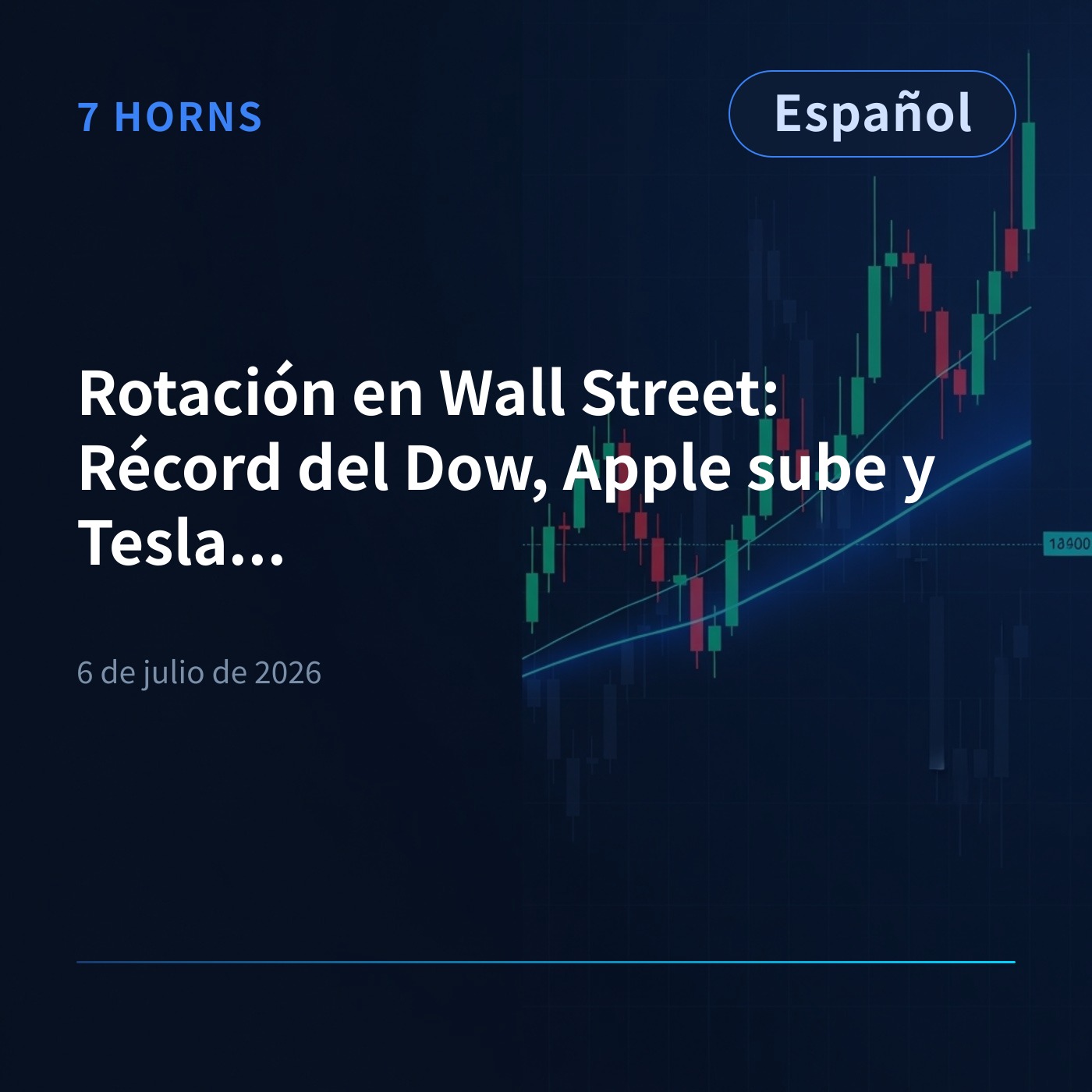 Rotación en Wall Street: Récord del Dow, Apple sube y Tesla se desploma episode artwork