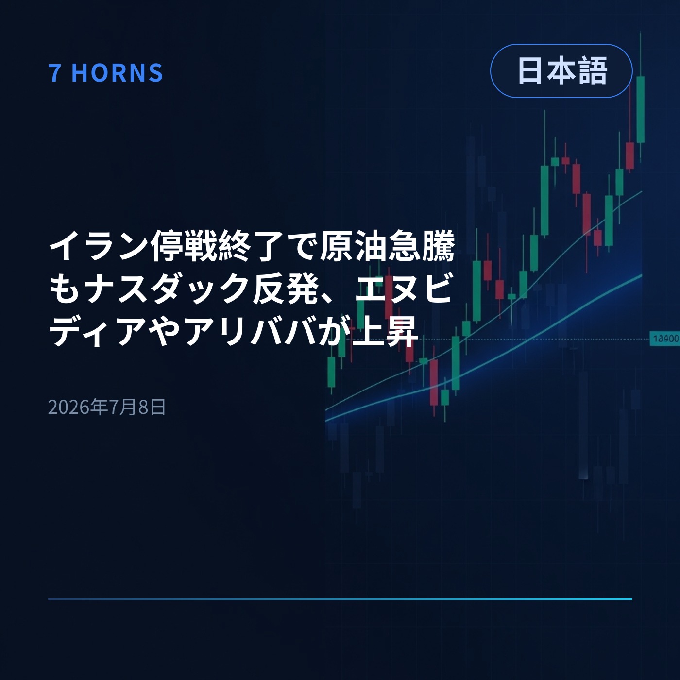 イラン停戦終了で原油急騰もナスダック反発、エヌビディアやアリババが上昇 episode artwork