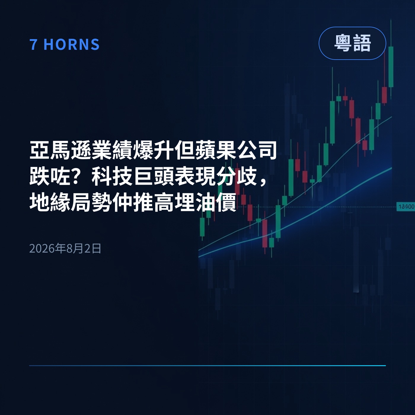亞馬遜業績爆升但蘋果公司跌咗？科技巨頭表現分歧，地緣局勢仲推高埋油價 episode artwork