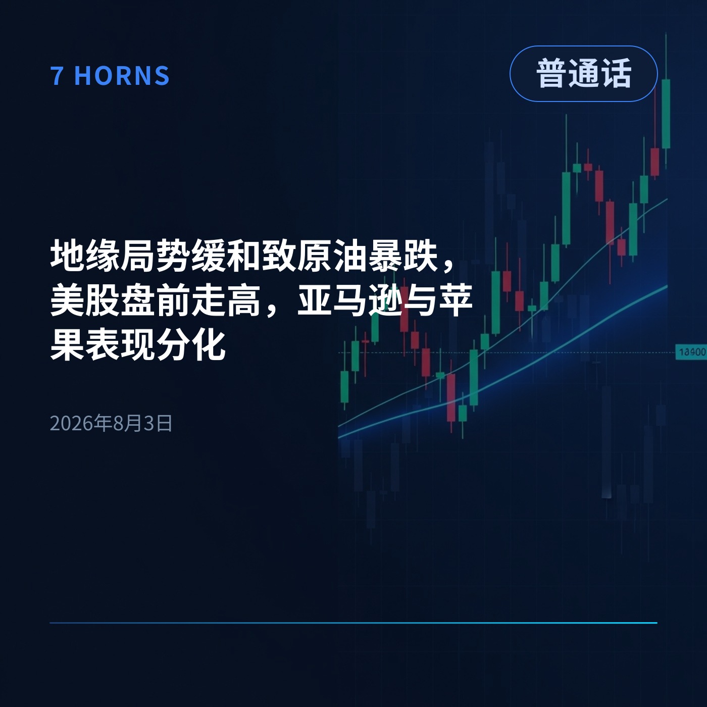 地缘局势缓和致原油暴跌，美股盘前走高，亚马逊与苹果表现分化 episode artwork