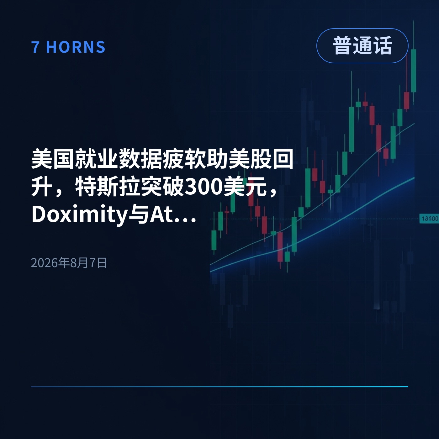 美国就业数据疲软助美股回升，特斯拉突破300美元，Doximity与Atlassian因财报暴涨 episode artwork