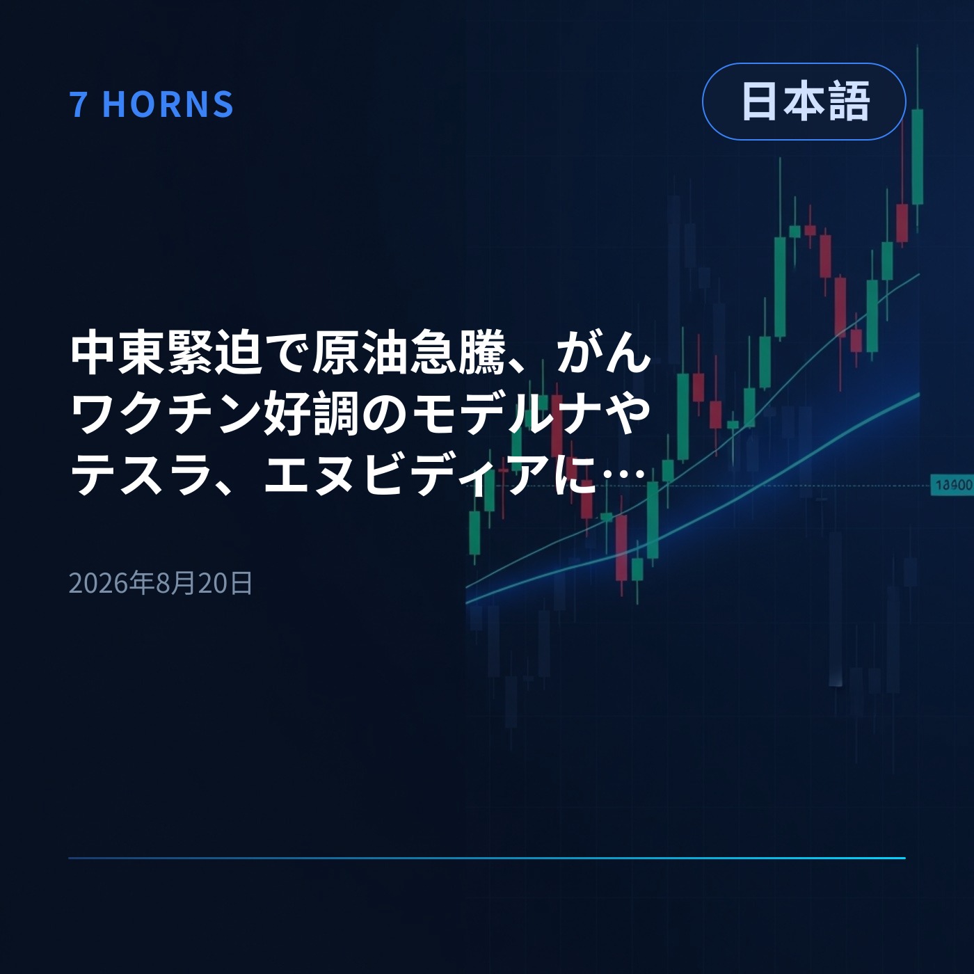 中東緊迫で原油急騰、がんワクチン好調のモデルナやテスラ、エヌビディアに注目 episode artwork