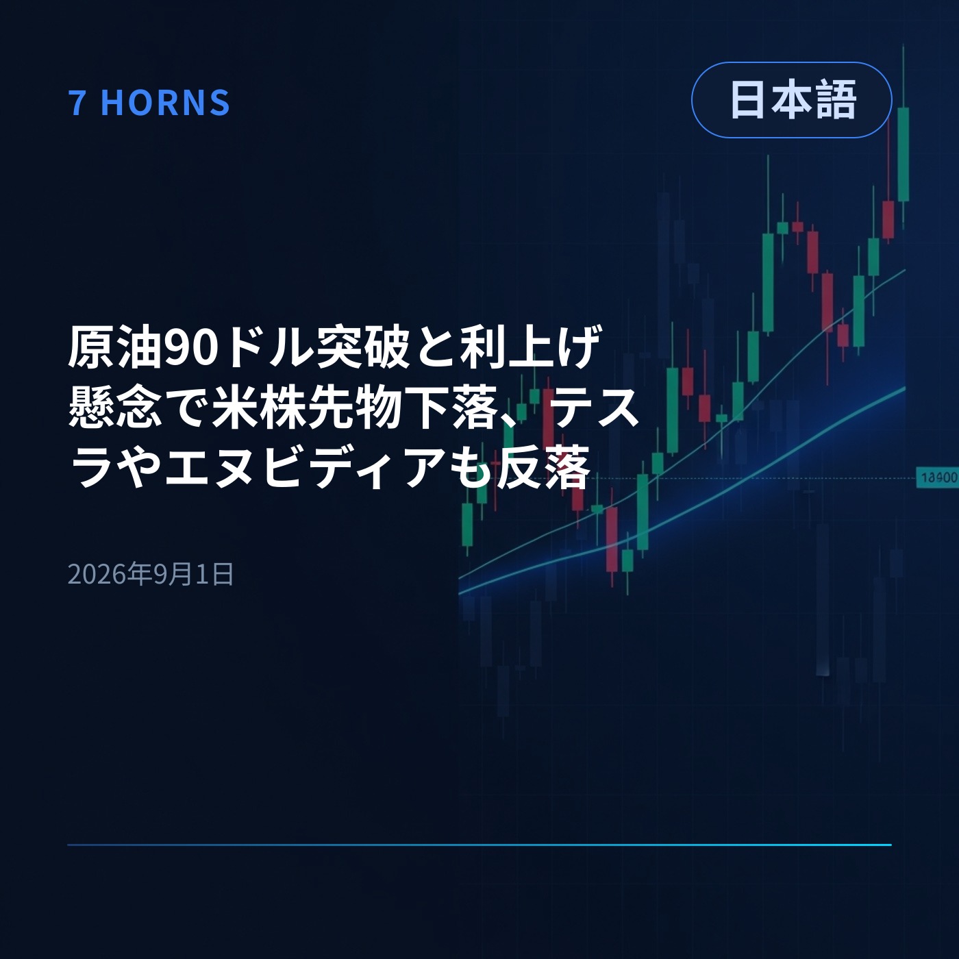 原油90ドル突破と利上げ懸念で米株先物下落、テスラやエヌビディアも反落 episode artwork