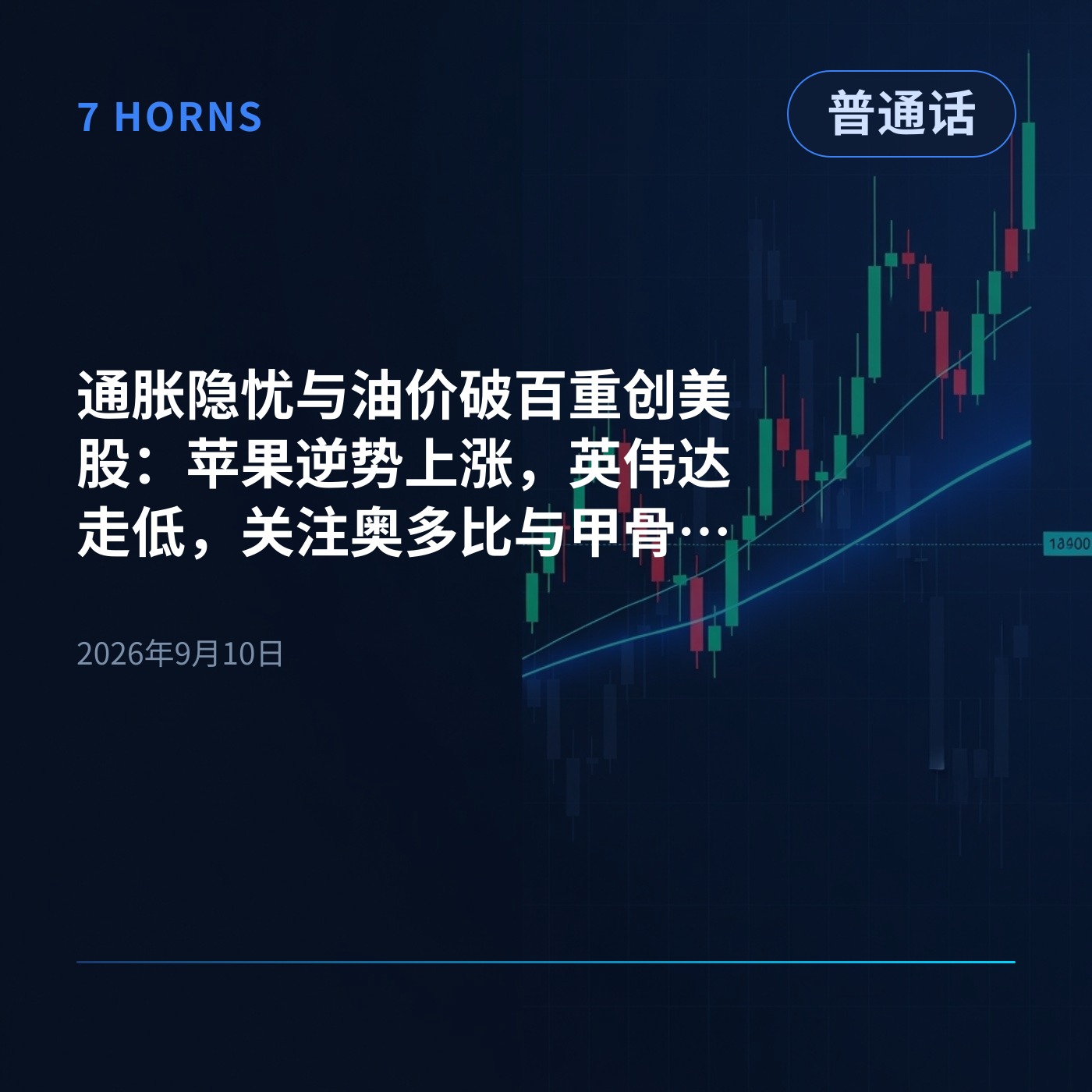 通胀隐忧与油价破百重创美股：苹果逆势上涨，英伟达走低，关注奥多比与甲骨文财报 episode artwork