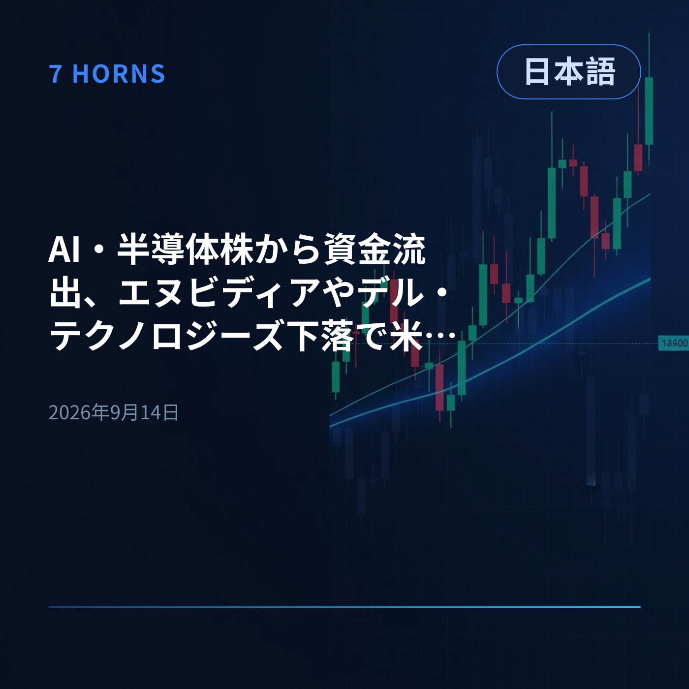 AI・半導体株から資金流出、エヌビディアやデル・テクノロジーズ下落で米市場は軟調な寄り付き episode artwork