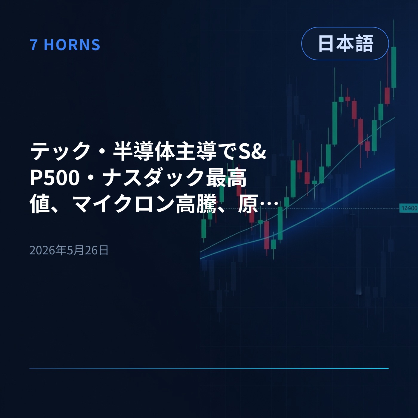 テック・半導体主導でS&P500・ナスダック最高値、マイクロン高騰、原油下落 episode artwork