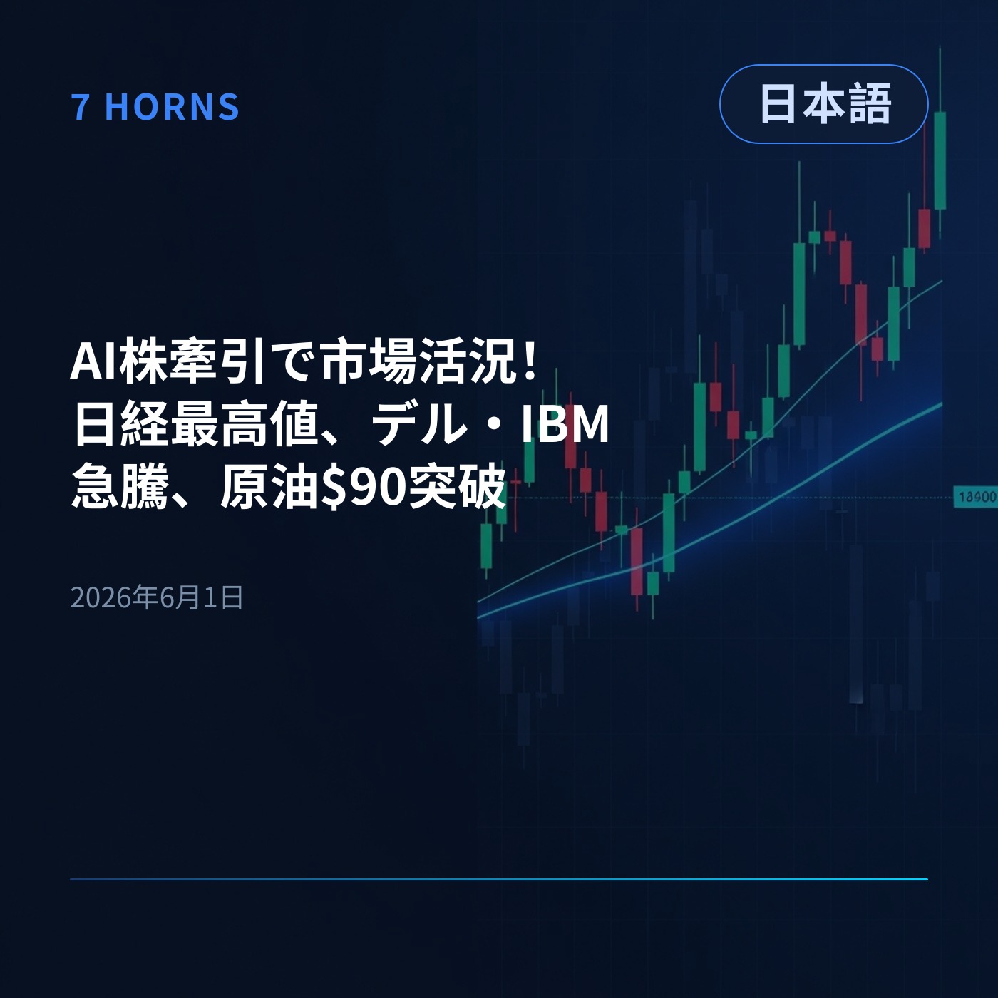 AI株牽引で市場活況！日経最高値、デル・IBM急騰、原油$90突破 episode artwork