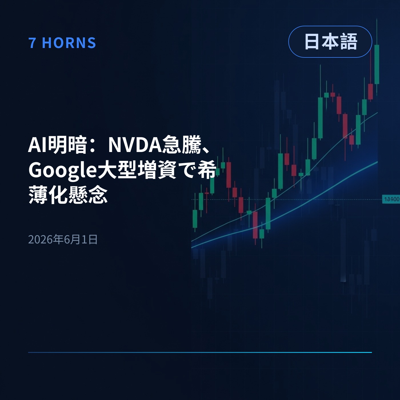 AI明暗：NVDA急騰、Google大型増資で希薄化懸念 episode artwork